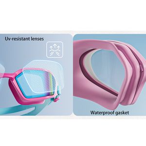 Gafas de Natación y Gorro de Silicona para Adolescentes, Personalizadas, con Protección UV, Lentes de PC Antivaho e Impermeables - Product Image 5