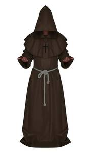 Disfraz de Cosplay de Monje Medieval, Mago, Sacerdote, Túnica de Muerte para Halloween - Product Image 6