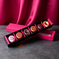 Boîtes d'emballage pour mini macarons de luxe, papier couché, laminage mat, boîte à dessert personnalisée, adaptée aux aliments
