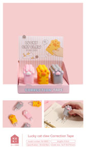 Kawaii Cute <span class=keywords><strong>Corrector</strong></span> Tape Funny <span class=keywords><strong>CAT</strong></span> Paw Design Correction Tape - Product Image 6