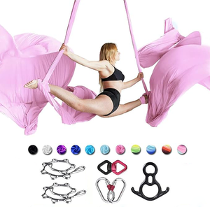 Hamac de <span class=keywords><strong>yoga</strong></span> <span class=keywords><strong>aérien</strong></span>, balançoire d'inversion - <span class=keywords><strong>Matériel</strong></span> en nylon 2,6 m x 8 m, portable et durable - Product Image 3