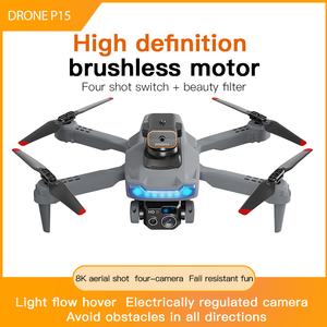Dron P15 4K/8K GPS sin escobillas con evitación de obstáculos, fotografía aérea HD, cámara dual, vuelo estacionario en interiores, cuadricóptero RC - Product Image 2