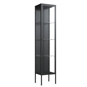 Gabinetes de exhibición de vidrio de metal de una sola puerta 4 estantes <span class=keywords><strong>vitrina</strong></span> de vidrio sala de estar librería <span class=keywords><strong>Vitrina</strong></span> - Product Image 1