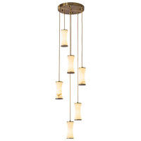 Lustre d'escalier en albâtre espagnol, petit modèle, pour villa auto-construite, coin d'escalier, salon, lampe décorative entièrement en cuivre
