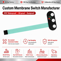 Teclado de Membrana Flexible FFC, Panel de Control con Superposición Gráfica, Botón de Encendido, Teclado Industrial