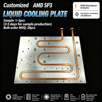 Plaque froide en cuivre intégrée sur mesure pour processeurs AMD SP3 EPYC7002 7003 Rome Milan, échangeur de chaleur à refroidissement liquide, accessoire