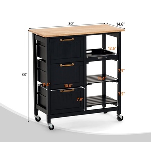 Combohome รถเข็นเก็บ<span class=keywords><strong>ของ</strong></span>ขนาดใหญ่พกพาเคลื่อนย้ายได้, รถเข็นอเนกประสงค์ทำจาก<span class=keywords><strong>ไม้ไผ่</strong></span>ใช้ในห้องครัว - Product Image 6