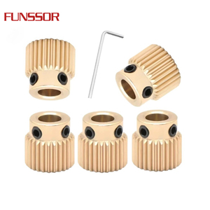 Engranaje Extrusor de Latón Mejorado de 26/40 Dientes, 5 Piezas, Engranaje de Alimentación MK7 MK8 para <span class=keywords><strong>Impresora</strong></span> <span class=keywords><strong>3D</strong></span> Ender 3 CR10 <span class=keywords><strong>Anet</strong></span> <span class=keywords><strong>A8</strong></span> - Product Image 1