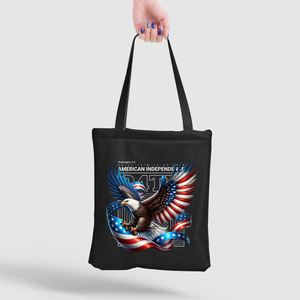 DLBZ Customized Independence Day Wholesale Reusable Stylish Durable Eco-friendly Canvas Cotton Rope Handle Shopping <b>Tote</b> <b>Bag</b> - Product Image 3