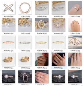 Tree Bark Thiết Kế Bất Trắng 14K Vàng Nhẫn Marquise Cắt Kim Cương Và Vòng Cắt Moissanite Nhẫn - Product Image 5