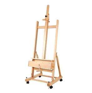 <span class=keywords><strong>Chevalet</strong></span> d'artiste de studio à cadre en H, grand, réglable par manivelle, pour <span class=keywords><strong>peinture</strong></span>, avec quatre roues, bascule et tiroir - Product Image 1
