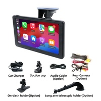 Pantalla inteligente portátil CarPlay Android Auto de 7 pulgadas con WIFI Bluetooth Control de voz en el tablero para coche universal