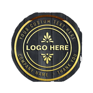 Étiquettes circulaires transparentes en PVC personnalisées, logo d'entreprise personnalisé, autocollants métalliques dorés pour fête de mariage, baptême et bougie pour faveurs - Product Image 1