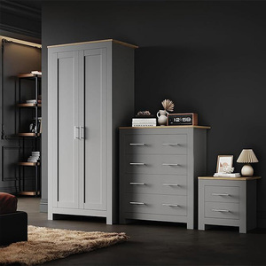 Quần áo hiện đại tủ quần áo phòng ngủ đôi cửa trượt tủ quần áo 2 nhân đôi treo đường ray kệ lưu trữ tủ cho phòng ngủ - Product Image 5