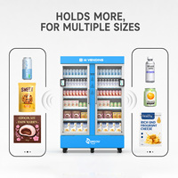 Distributeur automatique 24h/24 sans personnel en acier inoxydable avec écran tactile, SDK, surveillance à distance, gestion cloud et options de paiement multiples