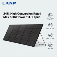 Panneau solaire pliable haute efficacité 500W, durable, portable, étanche IP67, avec support réglable, produits d'énergie solaire hors réseau