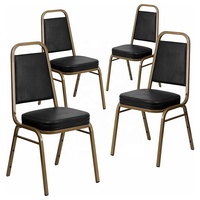 Chaises de banquet d'hôtel en métal doré, vente en gros, haute qualité, luxe, empilables, design moderne pour salon, chaise d'invité de restaurant