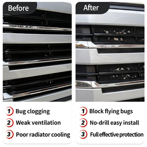 Grille <span class=keywords><strong>de</strong></span> protection anti-insectes LC300 2022-2025, protection <span class=keywords><strong>de</strong></span> radiateur, écran anti-insectes, kit complet sans perçage pour Toyota Land Cruiser - Product Image 3