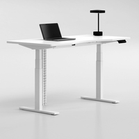Bureau électrique moderne professionnel OMNI à double moteur - Base de table réglable en hauteur en acier inoxydable pour poste de travail personnalisable