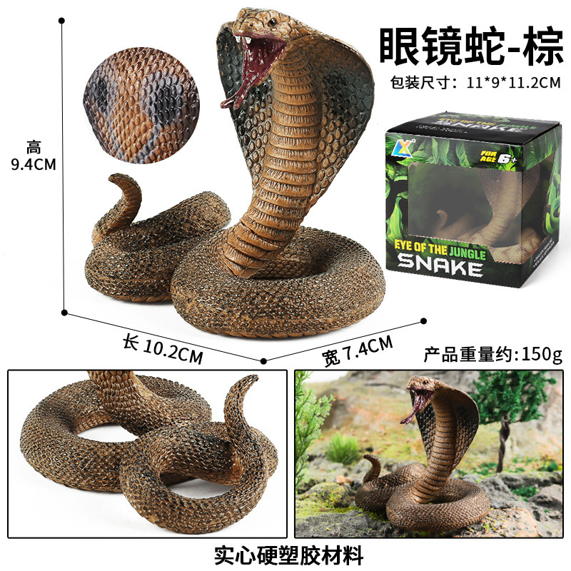 Ciclo Di Vita Del Cobra - 4 Figure Giocattolo Educative (Uova, Schiusa, Piccolo, Adulto) In PVC, Per Bambini E Amanti Rettili
