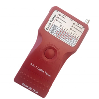 Probador de cable de red de plástico multiusos 5 en 1 RJ45/RJ11/USB/BNC/IEEE1394 LAN Cat5/Cat6/Cat7 Cable