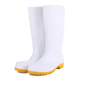 حذاء المطر ANT5PPE PVC مقاوم للماء واقٍ من المطر مع مقدمة أمان من الفولاذ ونعل