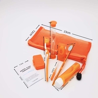 Kit de voyage orthodontique portable Haikedi – Comprend brosse à dents, fil dentaire, miroir buccal, cire orthodontique, minuteur – Vente directe usine