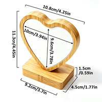 Xingyan Nouveau cadre photo de table DIY en bambou écologique, formes géométriques, pour parents et enfants