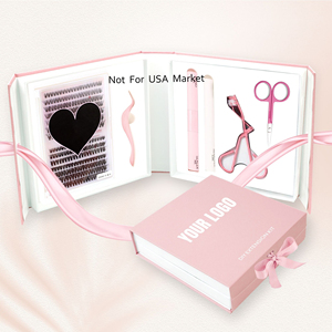 Bộ dụng cụ nối mi tự làm, mi chùm nhãn hiệu riêng, chất liệu sợi thực vật, logo tùy chỉnh bán buôn - Product Image 1