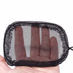 1 pièce 13cm*9.5cm Noir <span class=keywords><strong>Filet</strong></span> à queue de cheval avec cordon de serrage, base extensible, <span class=keywords><strong>filet</strong></span> de base pour perruque, pour la confection de queues de cheval pour femmes - Product Image 6
