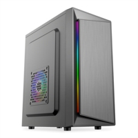 Micro ATX Gaming PC Case with Side Window Support 340mm GPU Mid Tower Computer Chassis for Office Desktop Business PC OEM