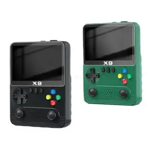 X9 konsol Video Game Retro, mesin Video Game Mini layar IPS 3,5in dengan kartu 32G 11 emulator untuk PSP hadiah untuk anak-anak dan dewasa