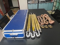 Tipo de protección de seguridad Juego de puesta a tierra de línea aérea portátil de alto voltaje Juego de equipos de puesta a tierra con cable y abrazadera