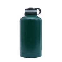 Termo portátil de acero inoxidable de gran capacidad de 2000ml, frasco aislado al vacío para deportes al aire libre con tapa de plástico