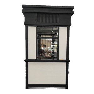 Outdoor <b>Security</b> Booth Steel Structure Mobile Guard House Black Color Parking <b>Equipment</b> - Product Image 3