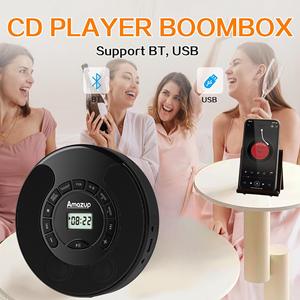 Portable Personal CD Player Dual Built in Speakers LCD Display A B <b>Repeat</b> Speed Adjust USB Rechargeable for Car Home Travel - Product Image 5