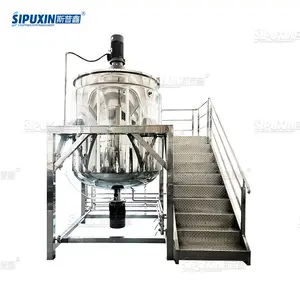 3T Steam Heating Homogenizer Mixer Soap Solution Professional Mixer Stainless Steel 316L Mixing Tank For Daily Chemicals