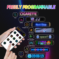 27 ''x 5'' USB 5V Señal de pantalla LED programable, tablero de mensajes de desplazamiento flexible Ojos del diablo para publicidad de tienda de camiones
