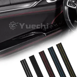 Red Interior Sticker Panel Carbon Fiber Vinyl Wrap Sticker Car Accessories