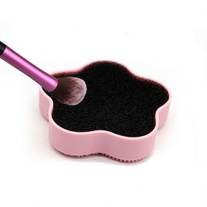 Makeup Brush Cleaner Dry Cleaning Sponge <b>Box</b> with Silicone Cleaning Mat, Multifunctional Beauty <b>Tool</b> for Washing Makeup Brushes - Product Image 4