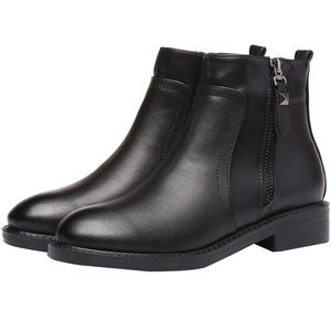 Petites bottes à la cheville <span class=keywords><strong>pour</strong></span> femmes, nouvelles chaussures <span class=keywords><strong>pour</strong></span> femmes automne-hiver 2024, bottes plates coréennes, grande <span class=keywords><strong>taille</strong></span> - Product Image 4
