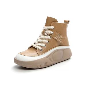 Mocassins rétro décontractés à lacets hauts pour femmes <span class=keywords><strong>2022</strong></span> printemps et automne nouvelles chaussures pour femmes à la mode à semelles épaisses - Product Image 3