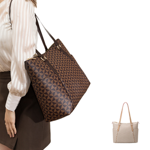 Ensemble de 3 sacs fourre-tout vintage imperméables pour femmes, nouveau sac à main imprimé grande capacité, ensemble de sacs à main combinés trois-en-un - Product Image 1
