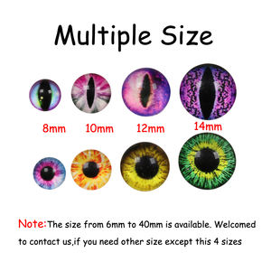 8mm-14mm plastique tête de gabarit leurre yeux multicolore verre Cabochon yeux pêche en mer accessoire de bricolage pour jouets et bijoux - Product Image 3