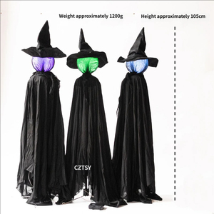 Set Completo di Tre <span class=keywords><strong>Streghe</strong></span> Luminose Colorate che si Tengono per Mano, Decorazione per un'Atmosfera Spettrale di Halloween, Bestseller Transfrontaliero - Product Image 4