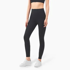 Haute qualité sans couture avant haute compression Gym Sport entraînement basique léopard Yoga pantalon collants Leggings avec poche