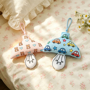 28 cm oplaadbaar pluche nachtlampje in de vorm van een paddenstoel, LED-cartoon wandlamp voor kinderkamer, USB-opladen zacht gloeiend decor - Product Image 4