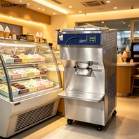 Máquina de Gelato Vertical de 150L/H con Función de Conservación Nocturna, Congelador Comercial por Lotes, Máquina Italiana para Hacer Helado Duro