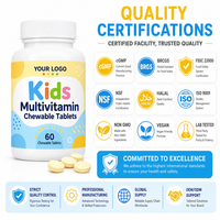 Tablet Multivitamin Anak Tablet Kunyah untuk Mendukung Pertumbuhan Tablet Vitamin Alami dengan Nutrisi Esensial Vital