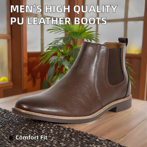 Botas de Tobillo para Hombre de Alta Calidad, Personalizadas, con Punta Descubierta, de Piel Sintética, Estilo Chelsea, Retro, Clásicas, para Verano y Otoño - Product Image 2